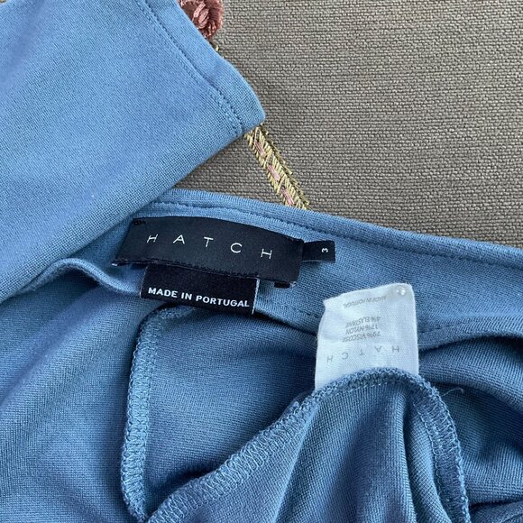 Hatch Dress Maternity Jersey Knit Pockets Blue (3/L) - Picture 6 of 9